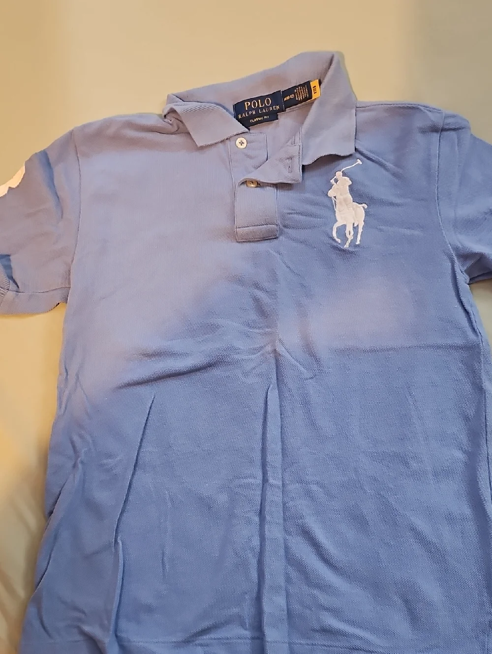 Polo by Ralph Lauren Boys Polo Shirt in Periwinkle Blue with White Pony